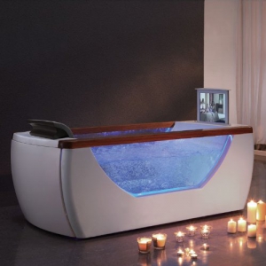 Whirlpool Badewanne EAGO AM195ET mit Ultraschallmassage + TV - 1