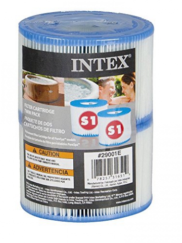 Intex Filterkartusche für Whirlpools PureSpa, Typ S1 (Doppelpack), Ø 4,3cm (innen), Ø 10,8cm (außen), 7,5 cm (Höhe), Art. 29001 - 2