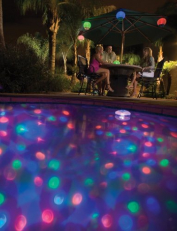 MemoryStar Unterwasserlichtshow mit 4 LED 70055 - Abschaltautomatik - Unterwasserlicht Poollicht - 7 verschiedene Lichtshows - INKL. BATTERIEN - DEUTSCHE MARKE - 1