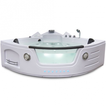 Whirlpool Badewanne 2 Personen Luxus Eckewanne Jacuzzi Heizung - 1