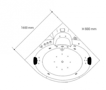 Whirlpool Spa Whirlwanne Villa Carlotta II LED Sondermodell - 2